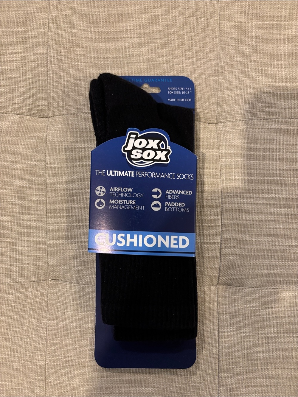 Men’s Cushioned Black Athletic Socks